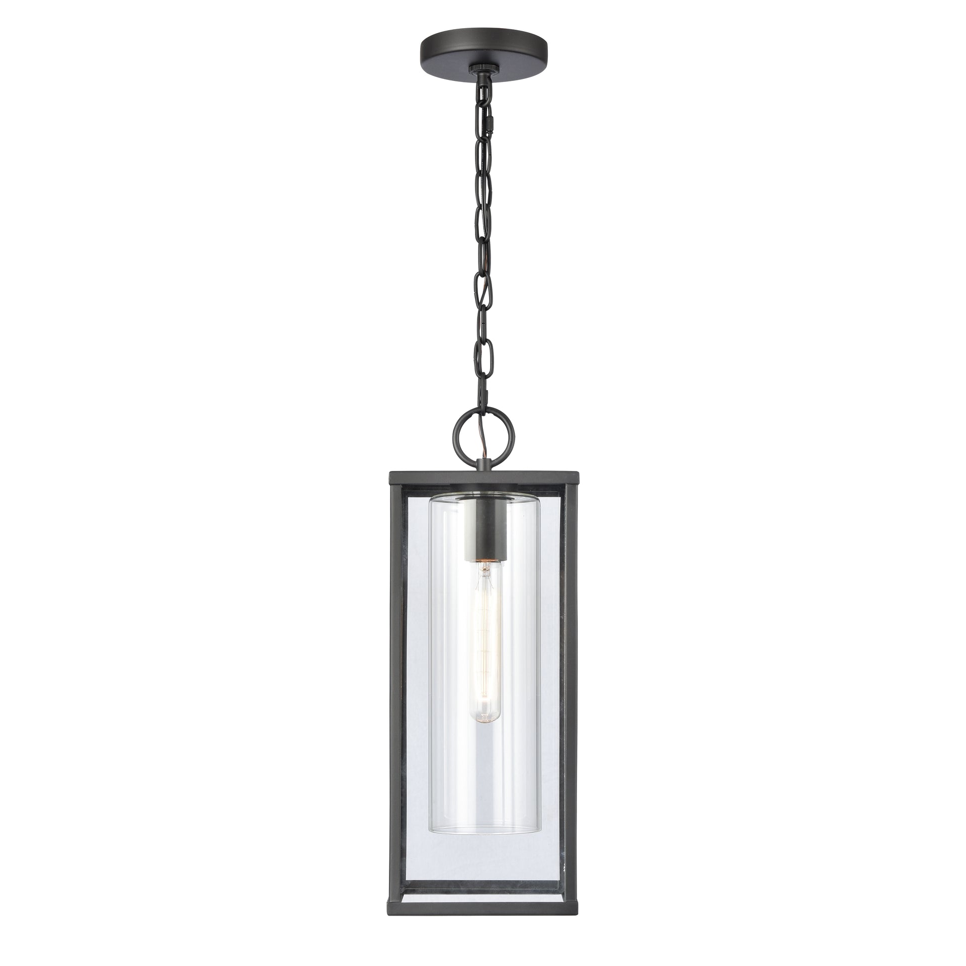 Augusta 7'' Wide 1-Light Outdoor Pendant - Matte Black