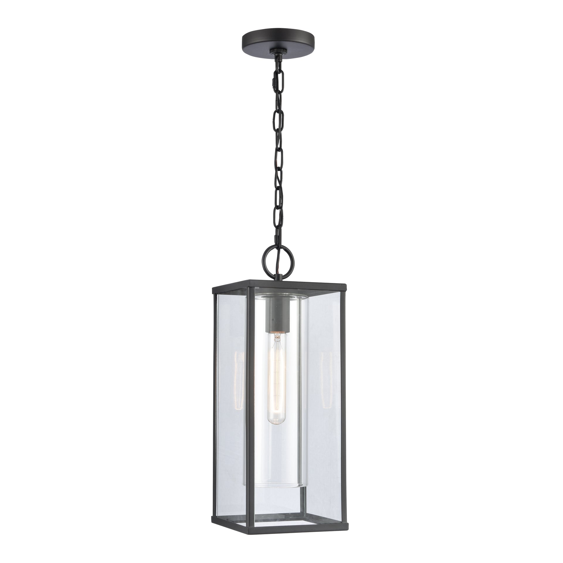 Augusta 7'' Wide 1-Light Outdoor Pendant - Matte Black