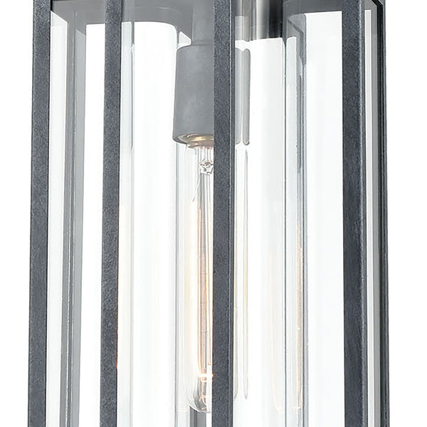 Bianca 8'' Wide 1-Light Outdoor Pendant - Aged Zinc