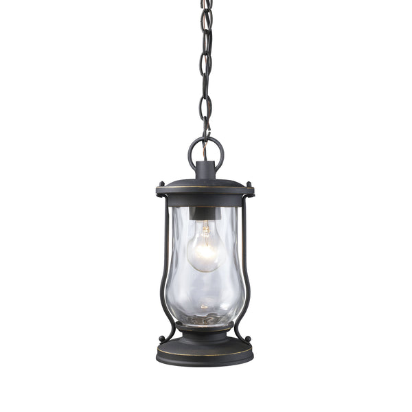 Farmstead 6'' Wide 1-Light Outdoor Pendant - Matte Black