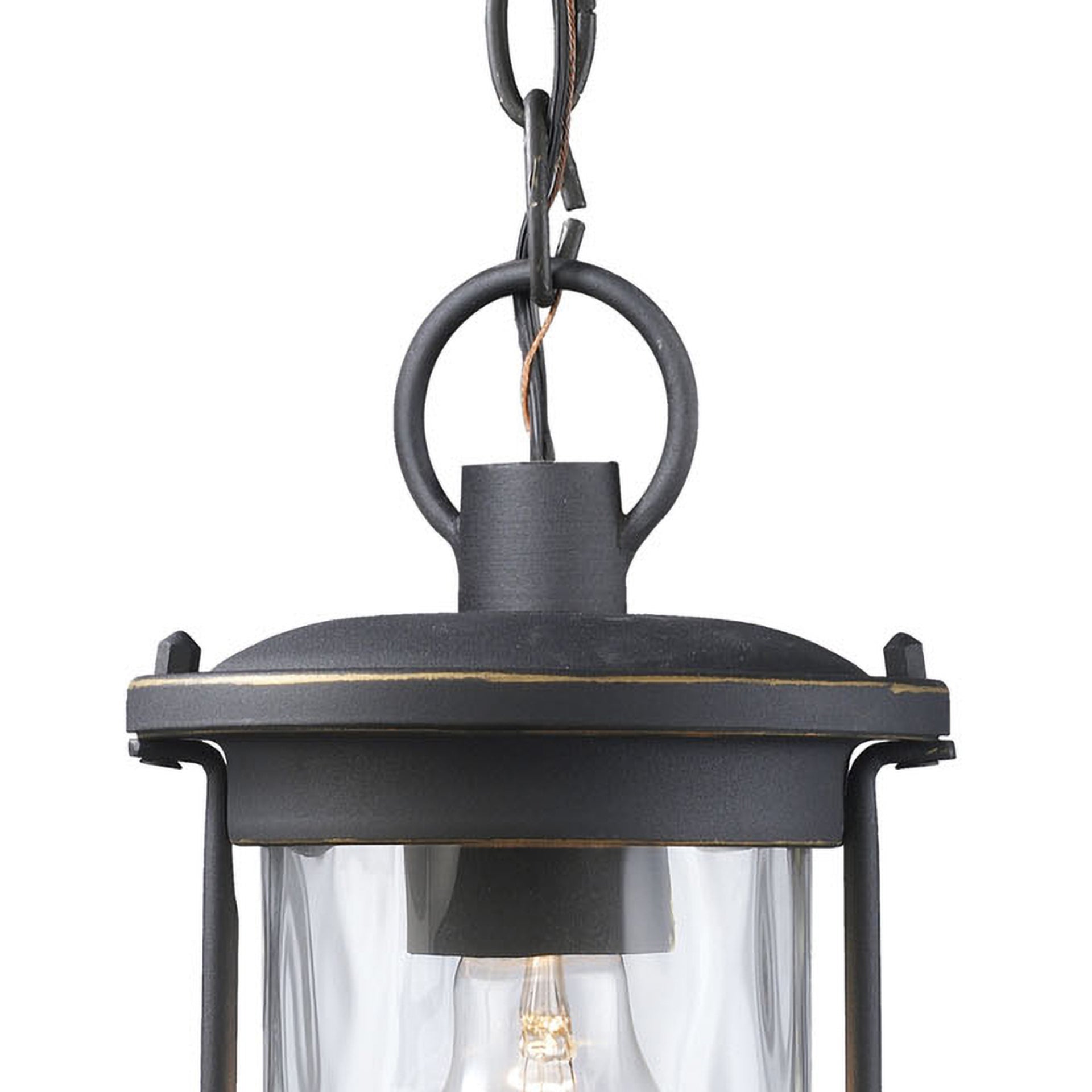 Farmstead 6'' Wide 1-Light Outdoor Pendant - Matte Black