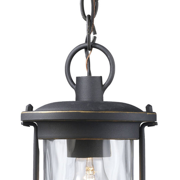 Farmstead 6'' Wide 1-Light Outdoor Pendant - Matte Black