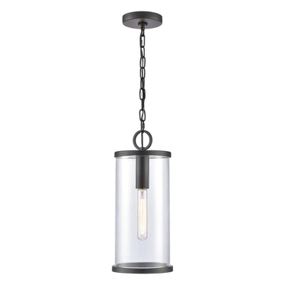Hopkins 7.25'' Wide 1-Light Outdoor Pendant- Charcoal Black
