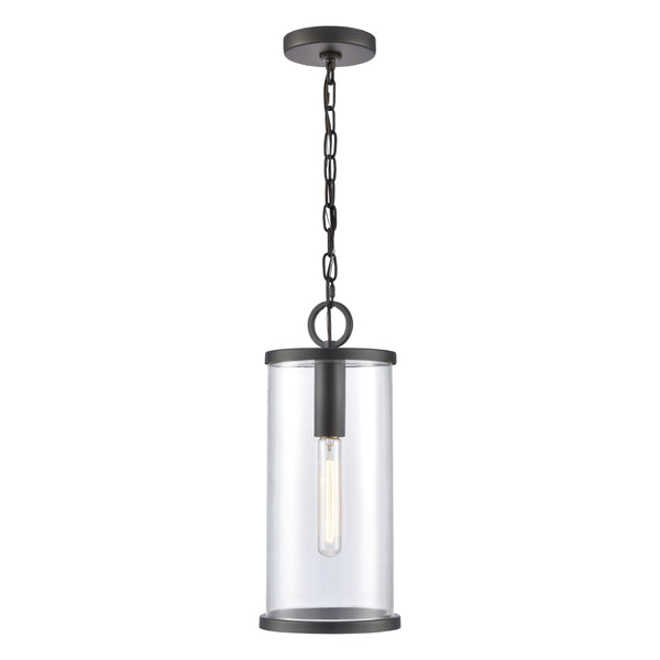 Hopkins 7.25'' Wide 1-Light Outdoor Pendant- Charcoal Black