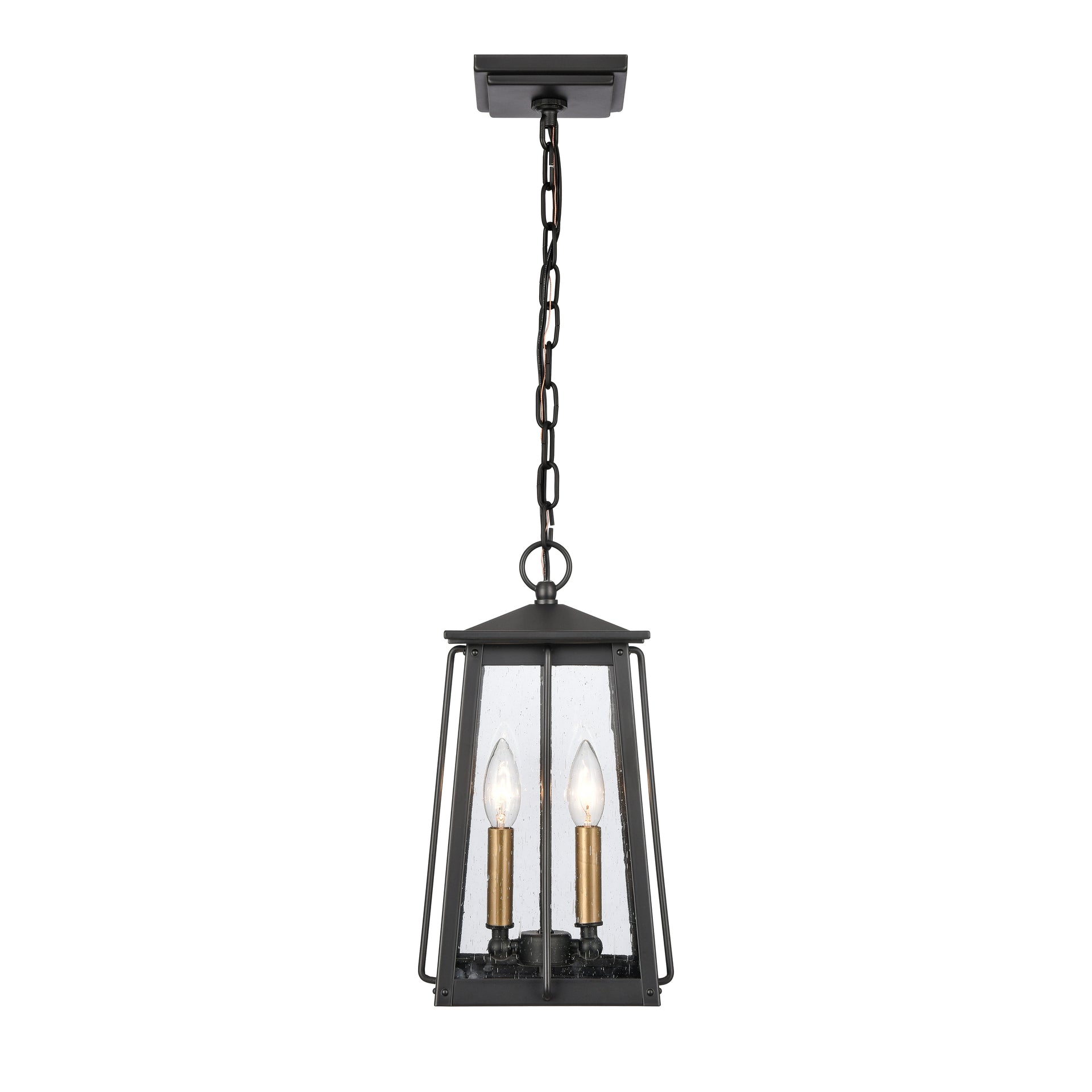 Kirkdale 9'' Wide 2-Light Outdoor Pendant - Matte Black