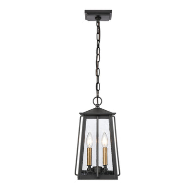 Kirkdale 9'' Wide 2-Light Outdoor Pendant - Matte Black