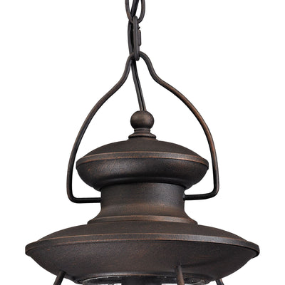 Village Lantern 8'' Wide 1-Light Outdoor Pendant - Weathered Charcoal