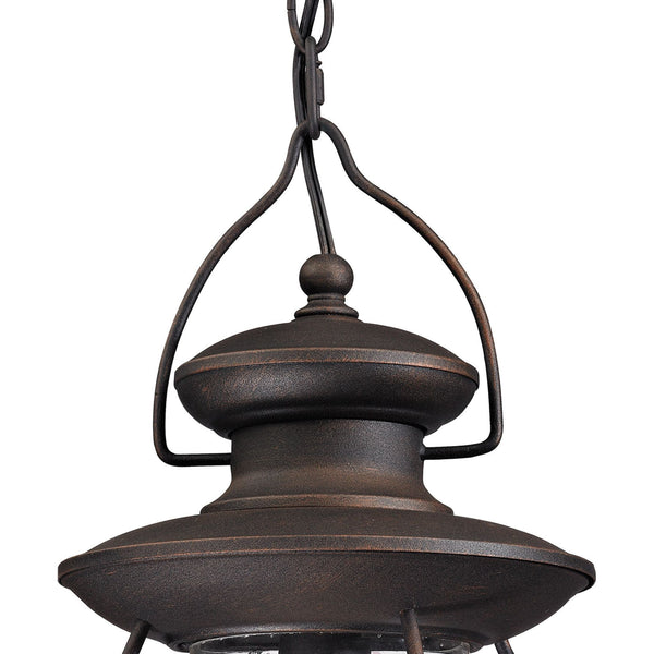 Village Lantern 8'' Wide 1-Light Outdoor Pendant - Weathered Charcoal