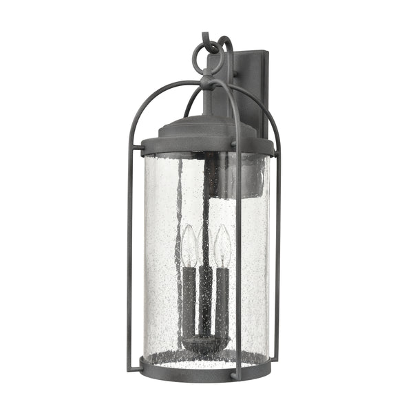 Catalonia 24'' High 3-Light Outdoor Sconce - Distressed Zinc