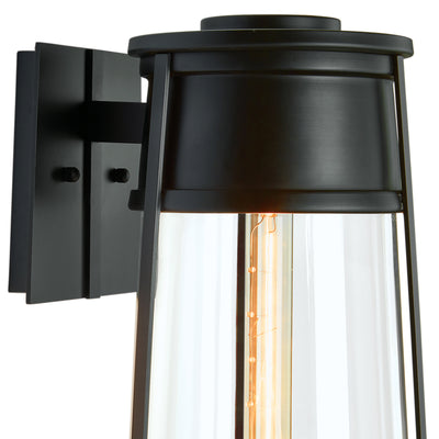 Cone 12.75'' High 1-Light Outdoor Sconce - Matte Black