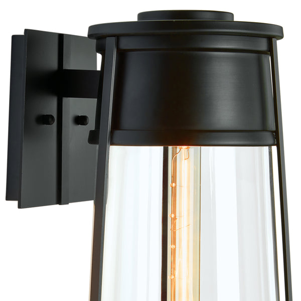 Cone 12.75'' High 1-Light Outdoor Sconce - Matte Black