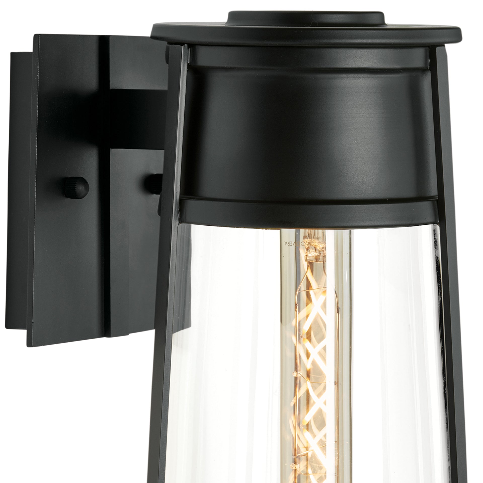 Cone 17'' High 1-Light Outdoor Sconce - Matte Black