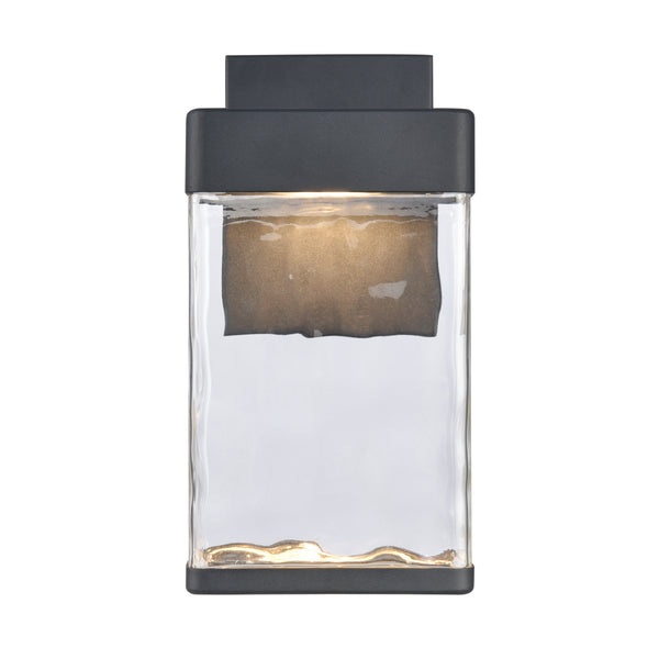 Cornice 13.5'' High Integrated LED Outdoor Sconce - Charcoal Black
