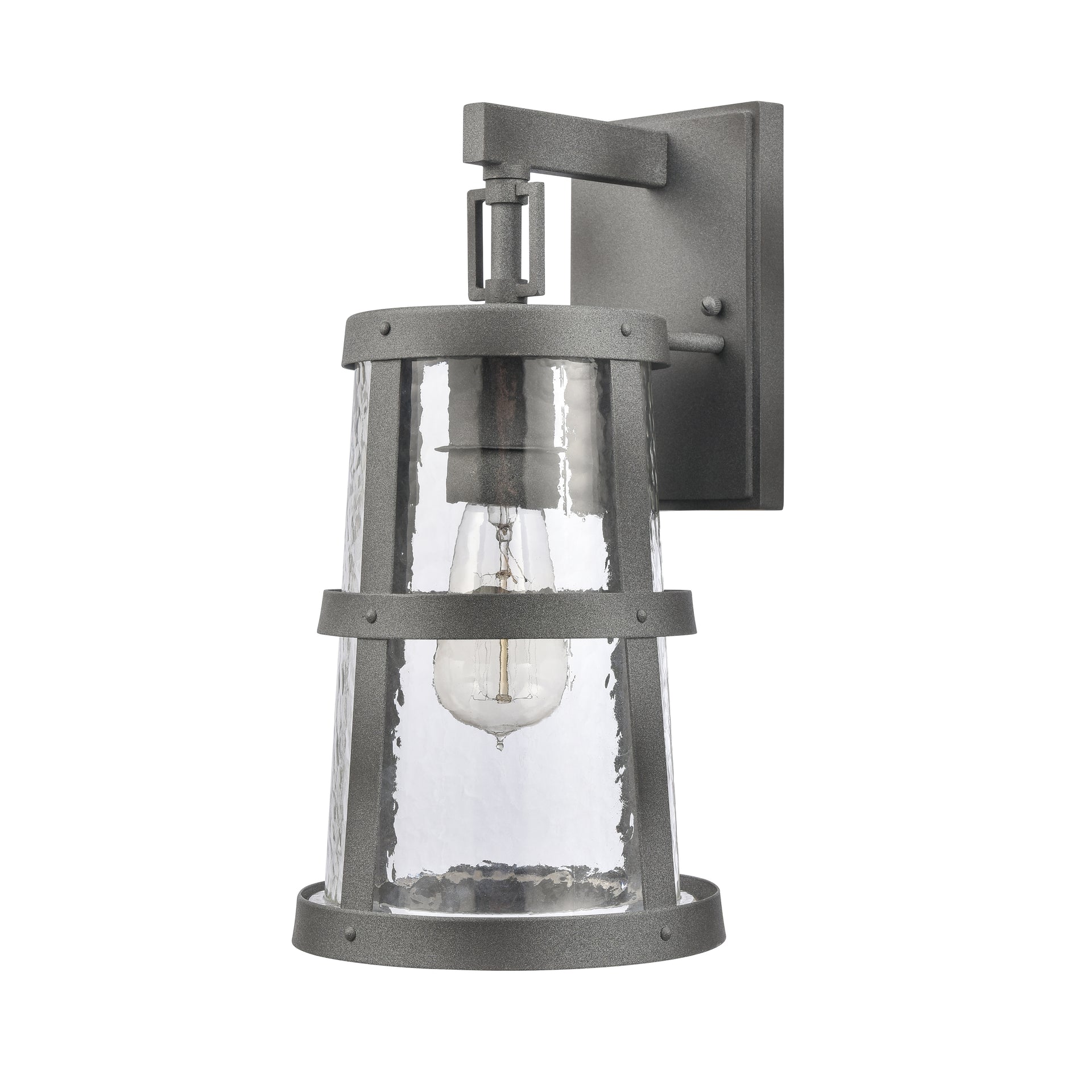 Dakota 14'' High 1-Light Outdoor Sconce - Distressed Zinc