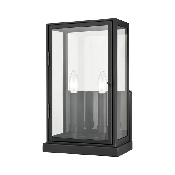 Foundation 15'' High 2-Light Outdoor Sconce - Matte Black