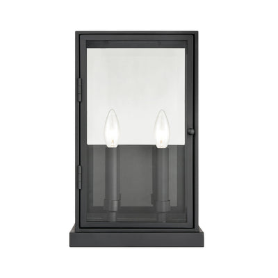 Foundation 15'' High 2-Light Outdoor Sconce - Matte Black