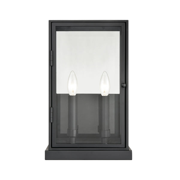 Foundation 15'' High 2-Light Outdoor Sconce - Matte Black