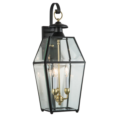 Olde Colony 27'' High 3-Light Outdoor Sconce - Black