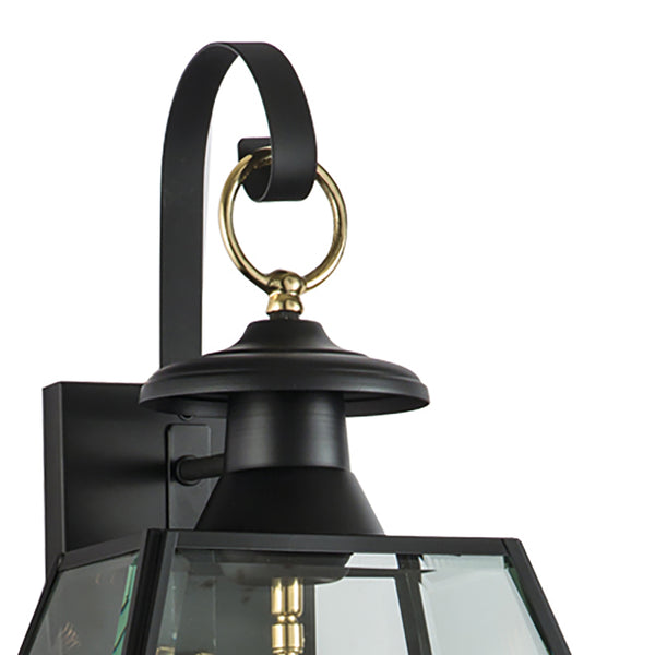 Olde Colony 27'' High 3-Light Outdoor Sconce - Black
