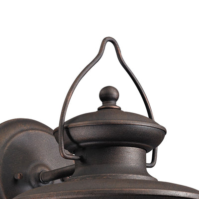 Village Lantern 18'' High 1-Light Outdoor Sconce - Weathered Charcoal