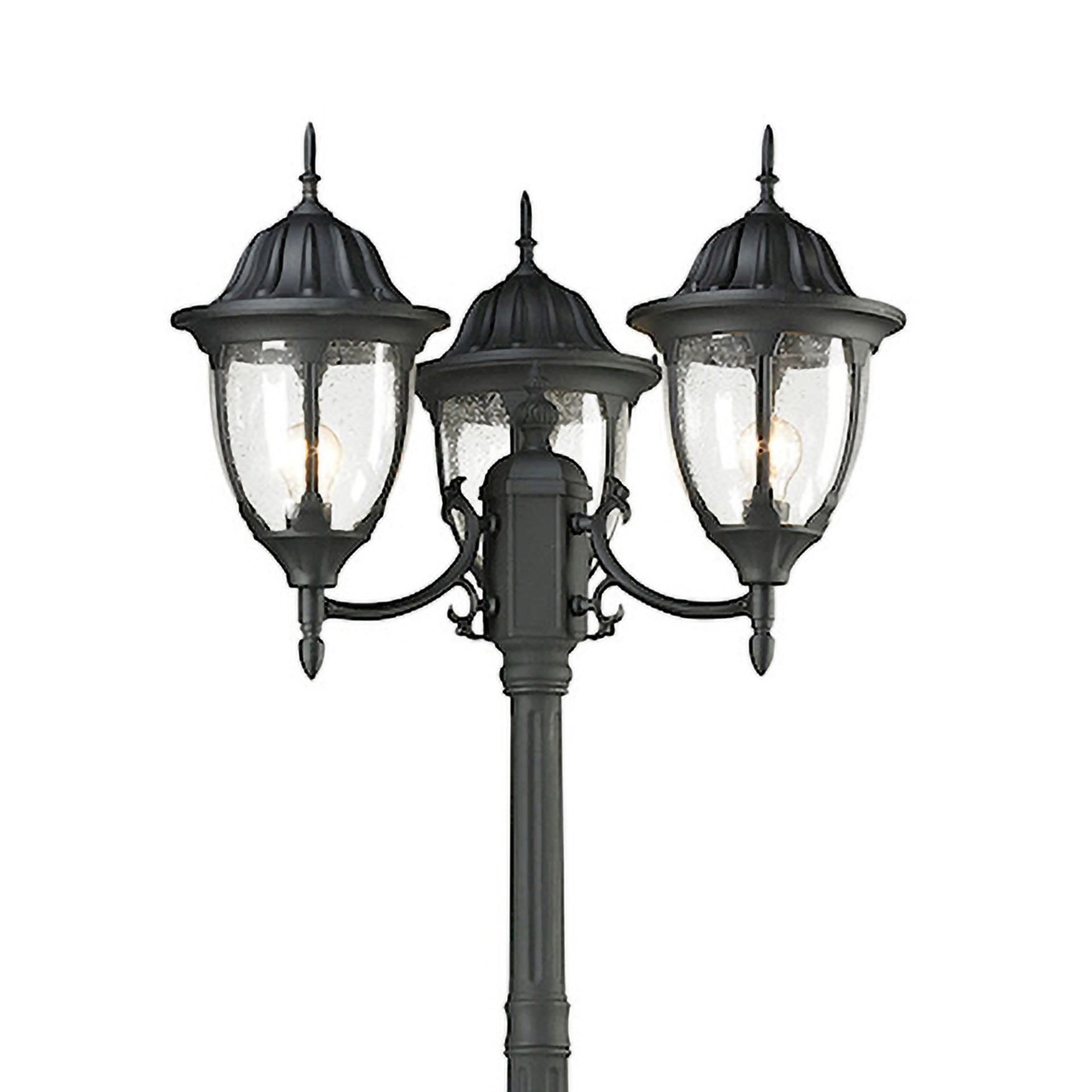 Central Square 91'' High 3-Light Outdoor Post Light - Textured Matte Black