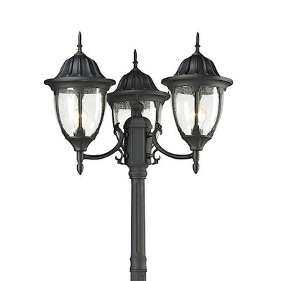 Central Square 91'' High 3-Light Outdoor Post Light - Textured Matte Black