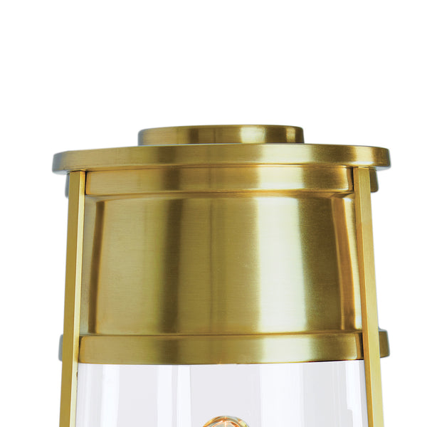 Cone 19.75'' High 1-Light Outdoor Post Light - Satin Brass