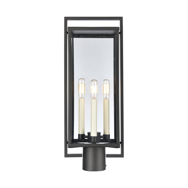 Gladwyn 21.5'' High 3-Light Outdoor Post Light - Matte Black