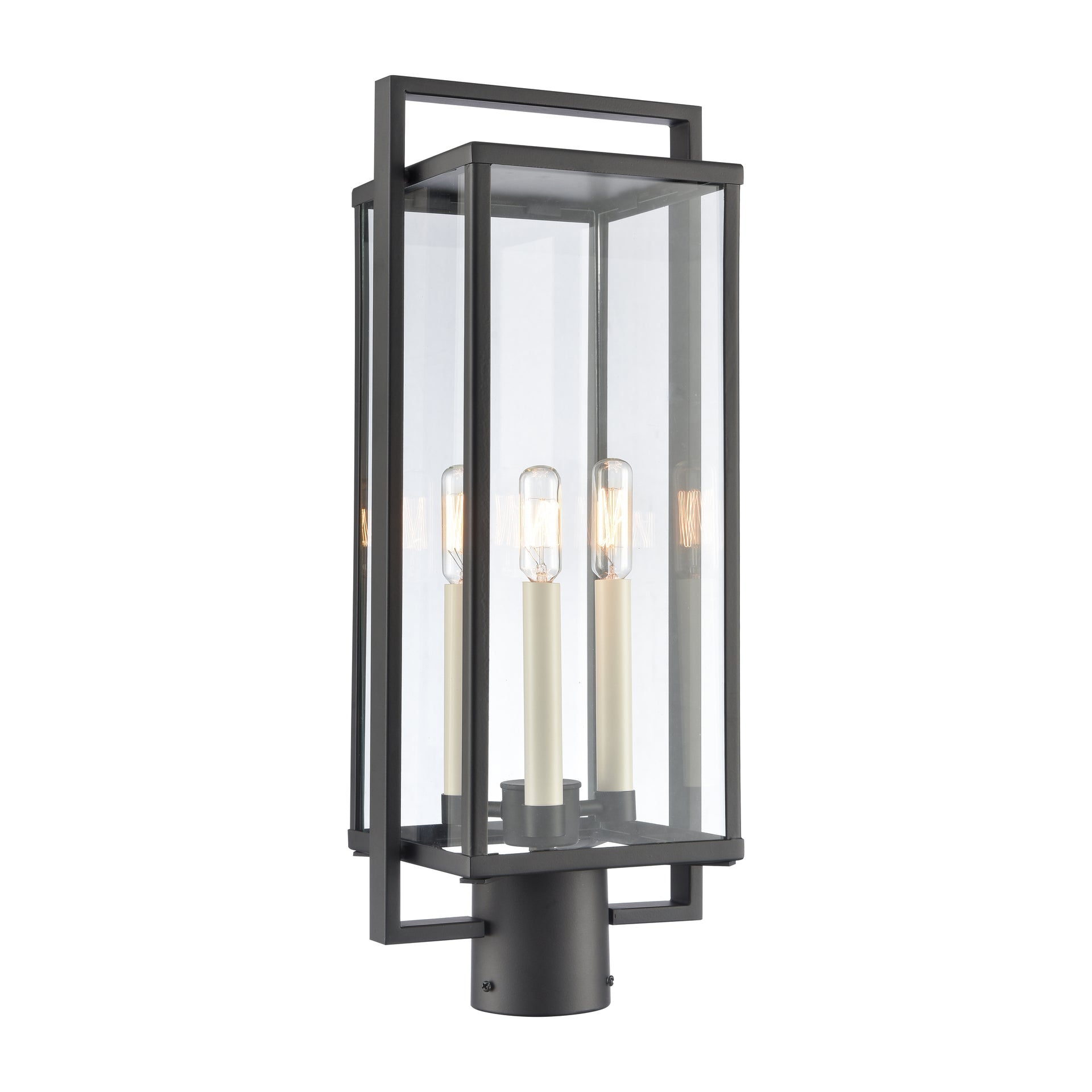 Gladwyn 21.5'' High 3-Light Outdoor Post Light - Matte Black