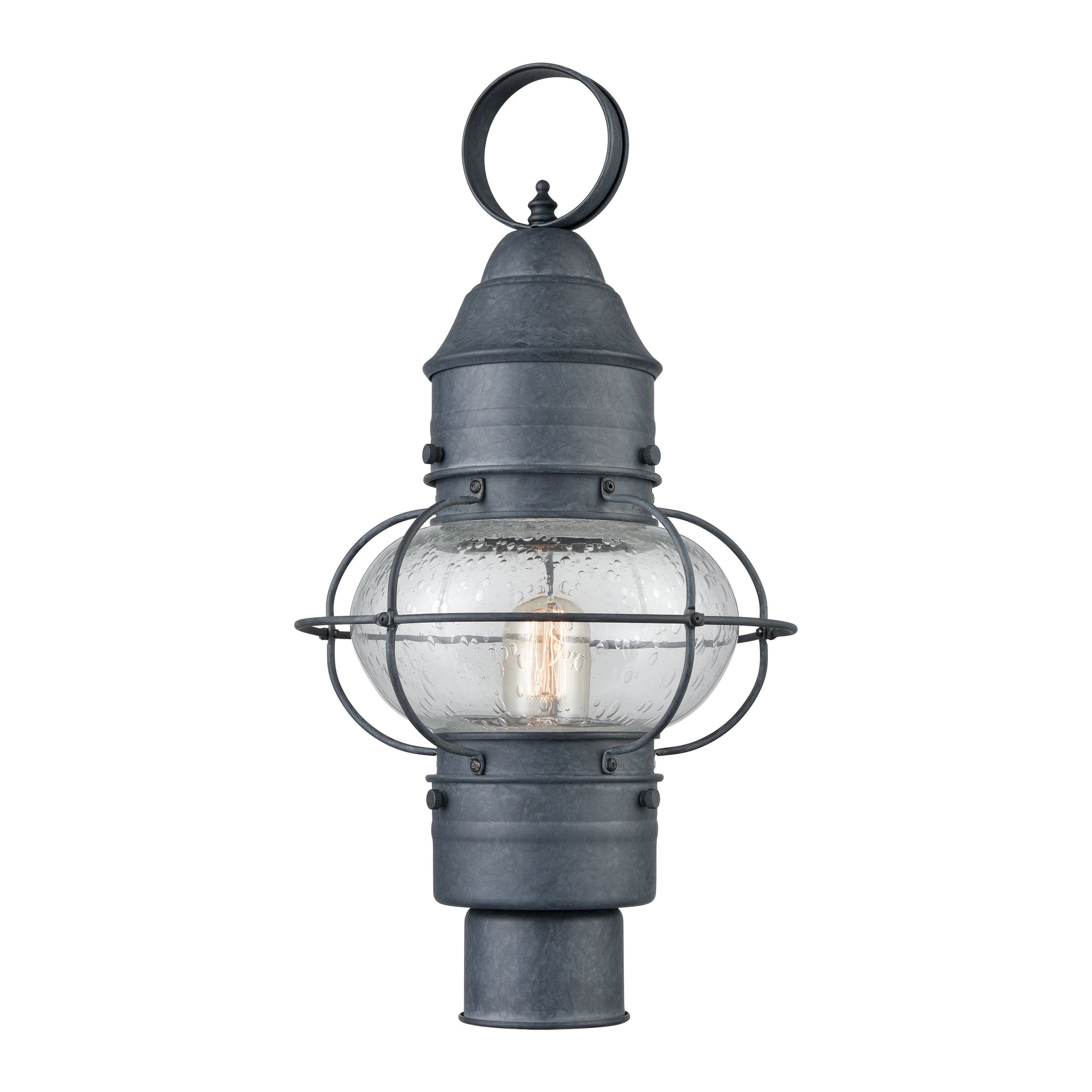 Onion 19'' High 1-Light Outdoor Post Light - Aged Zinc