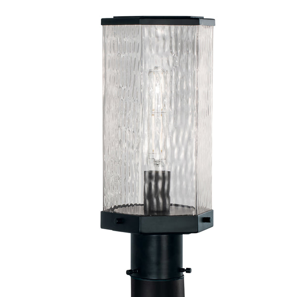 Polygon 12.63'' High 1-Light Outdoor Post Light - Matte Black