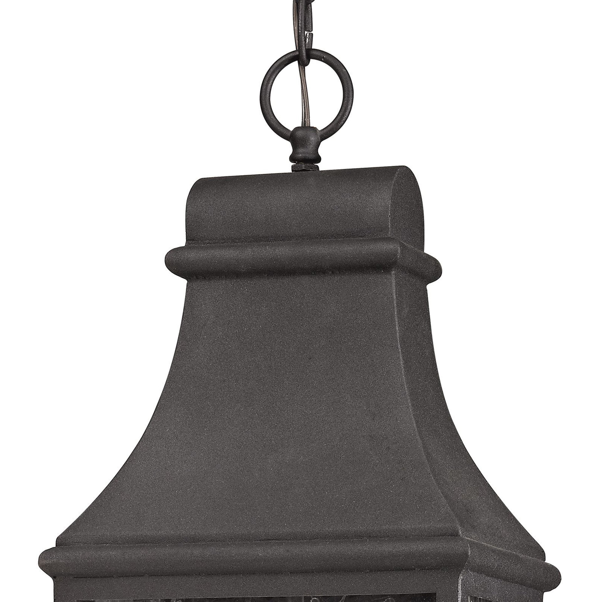 Forged Jefferson 9'' Wide 3-Light Outdoor Pendant - Charcoal