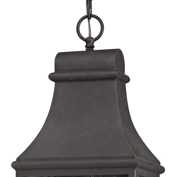 Forged Jefferson 9'' Wide 3-Light Outdoor Pendant - Charcoal