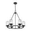Torch 26'' Wide 6-Light Outdoor Pendant - Charcoal Black
