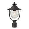 Searsport 15'' High 1-Light Outdoor Post Light - Weathered Charcoal