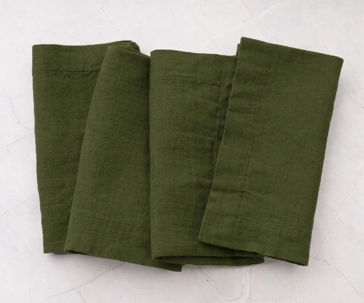 Plain Cloth Napkins - Cotton Linen Napkins