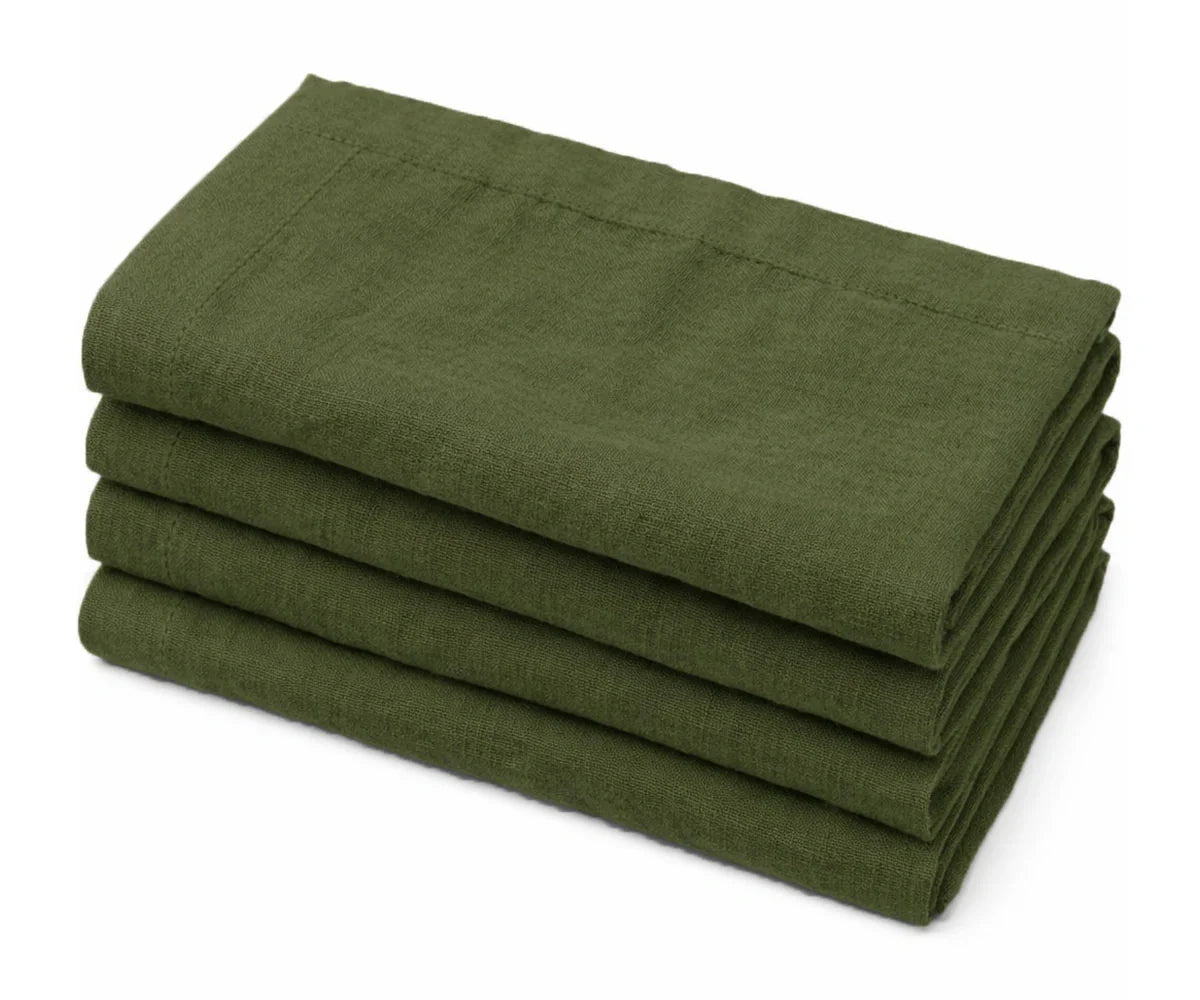 Plain Cloth Napkins - Cotton Linen Napkins