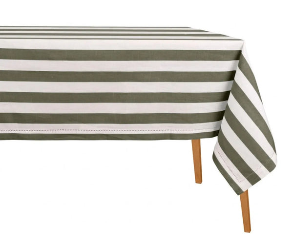 Striped Cotton Linen Tablecloth