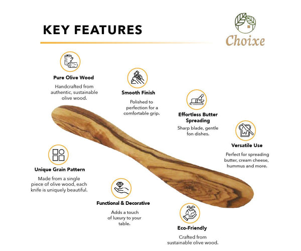Mediterranean Olive Wood Bread & Butter Set. 2-Pcs