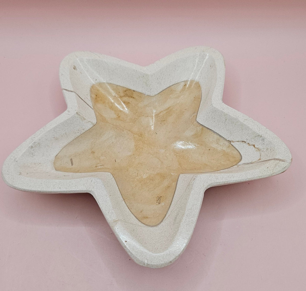 Onyx Star Dish – Polished Natural Stone Bowl 6.25