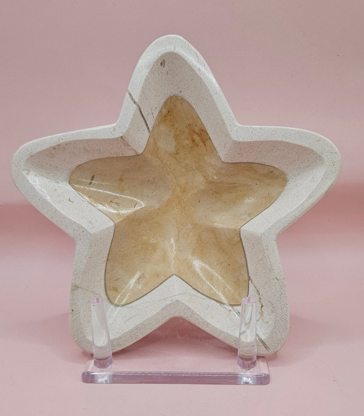 Onyx Star Dish – Polished Natural Stone Bowl 6.25