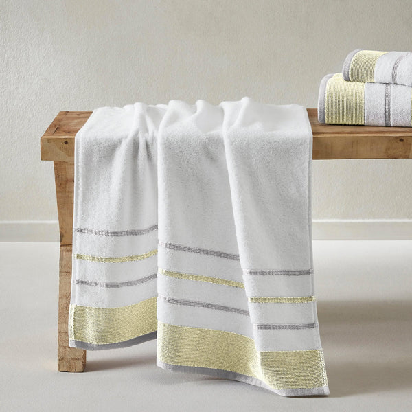 Decorative Cotton Stripe Bath Towel Set - Noelle Collection