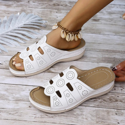 Open-Toe Cutout Sandals