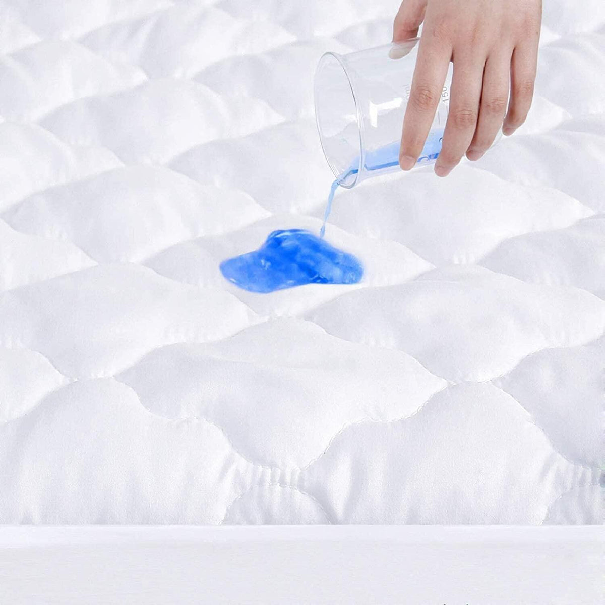 2 Pack Crib Mattress Protector, Waterproof Quilted, 52 x 28 in, White