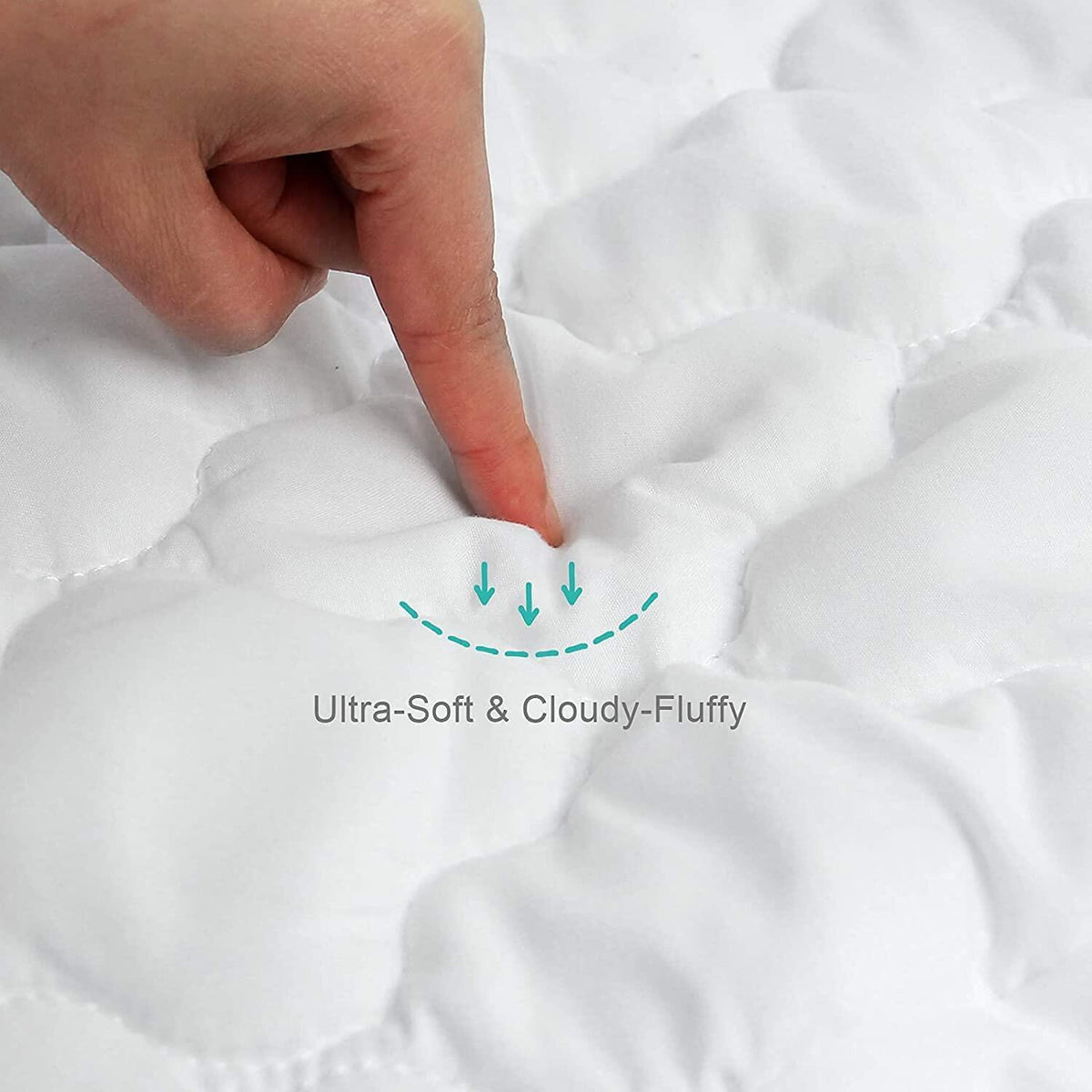 2 Pack Crib Mattress Protector, Waterproof Quilted, 52 x 28 in, White