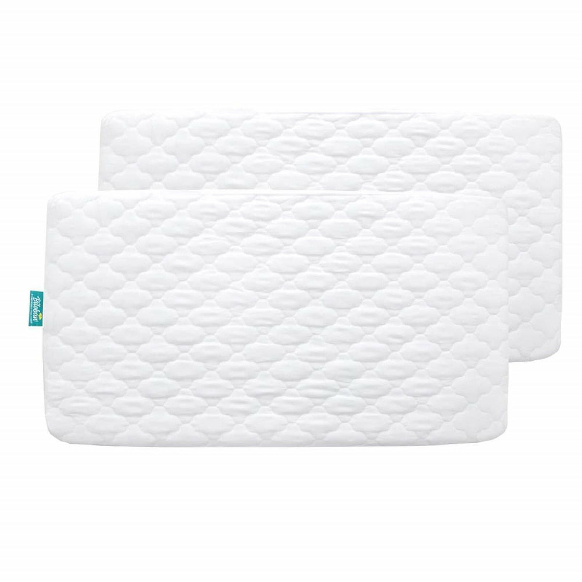 2 Pack Crib Mattress Protector, Waterproof Quilted, 52 x 28 in, White