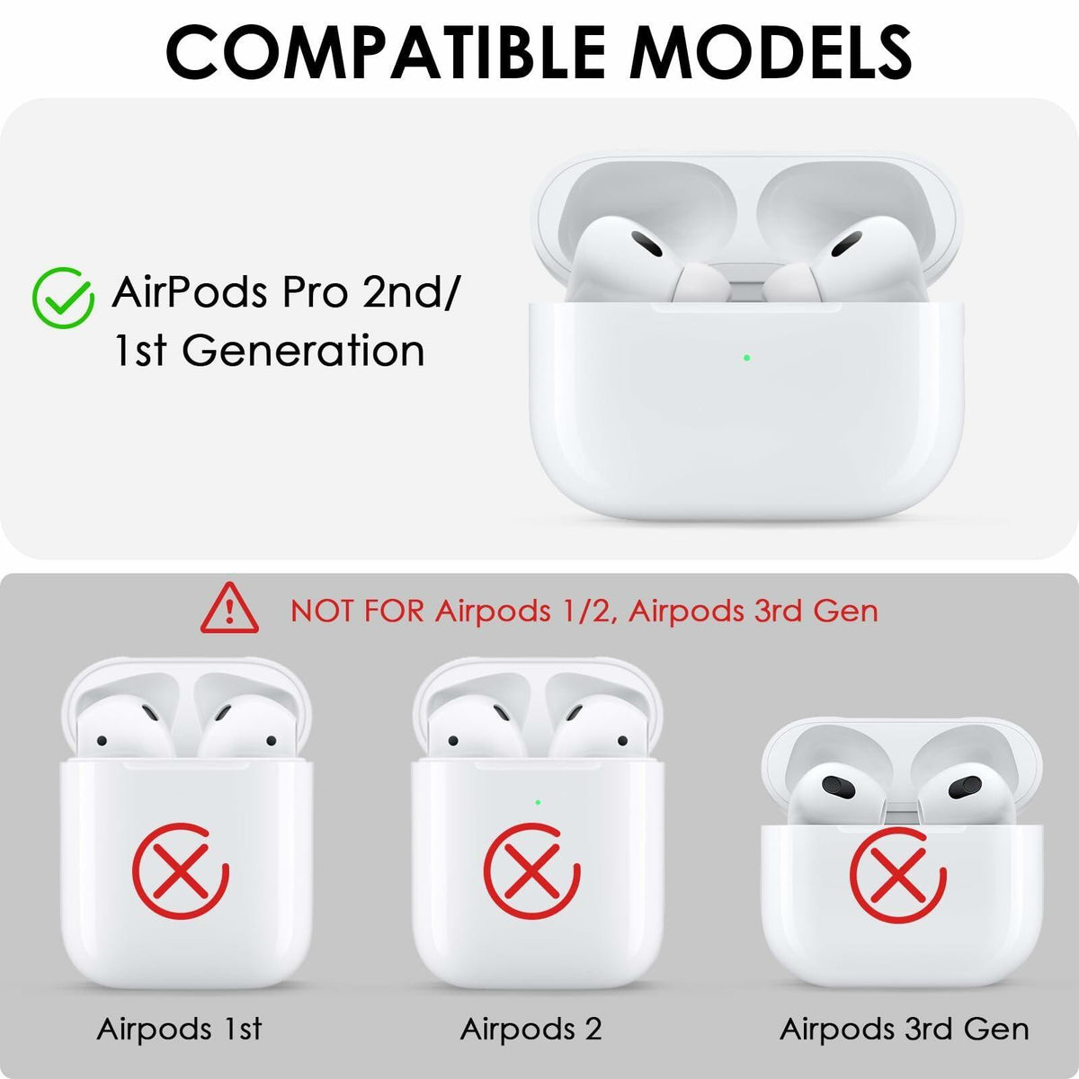 CAGOS AirPods Pro Case Bling Crystal Sparkle Protective Cover Cute