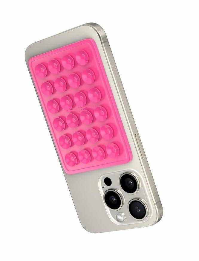 YIGO MASTER Silicone Suction Cups Phone Grip Rose Red Durable Adhesive