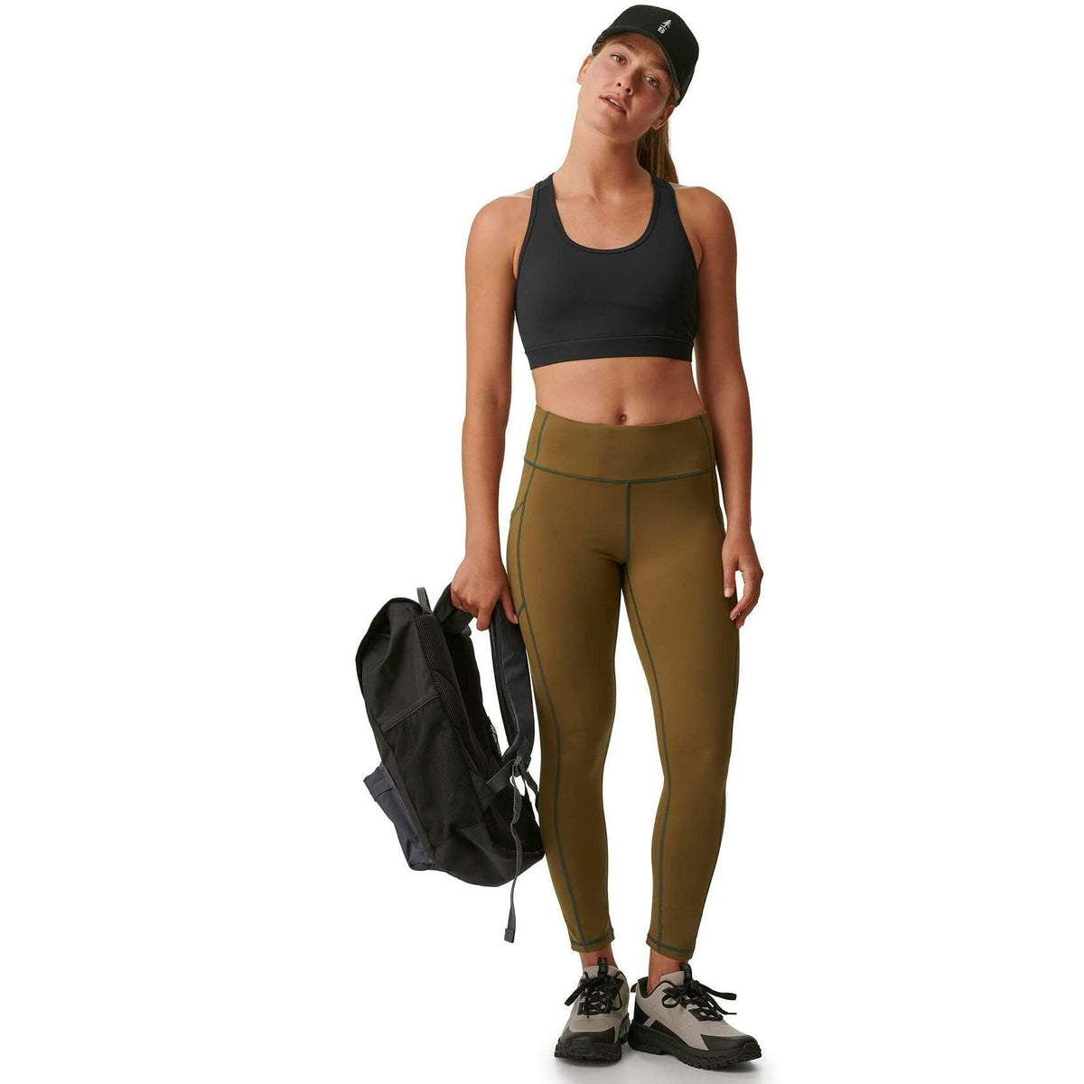 BASS OUTDOOR Women's Easy-Care Leggings with Thigh Pockets Military XS New