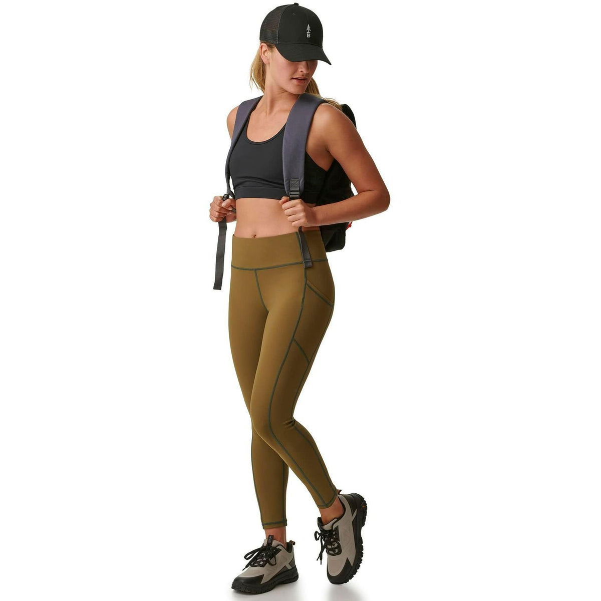 BASS OUTDOOR Women's Easy-Care Leggings with Thigh Pockets Military XS New